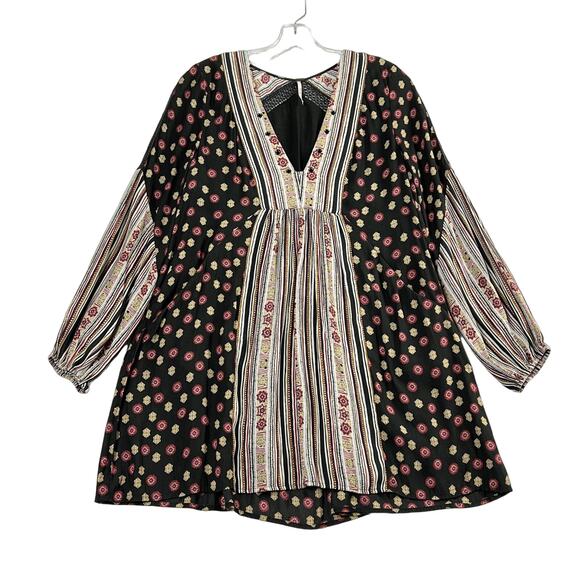Free People Dresses & Skirts - Free People Rain Or Shine Mini Dress Tunic Bohemian Pebble Womens Small